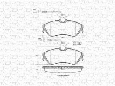 MAGNETI MARELLI 363702160450 -  Комплект тормозных колодок, дисковый тормоз